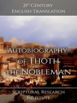 cover image of Autobiography of Thoth the Nobleman